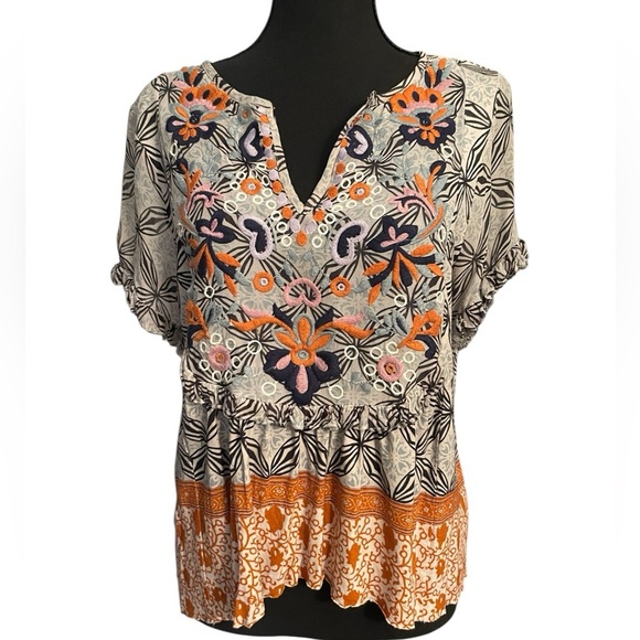 Anthropologie Small Terri Embroidered
Top Floral Detail - Picture 4 of 7